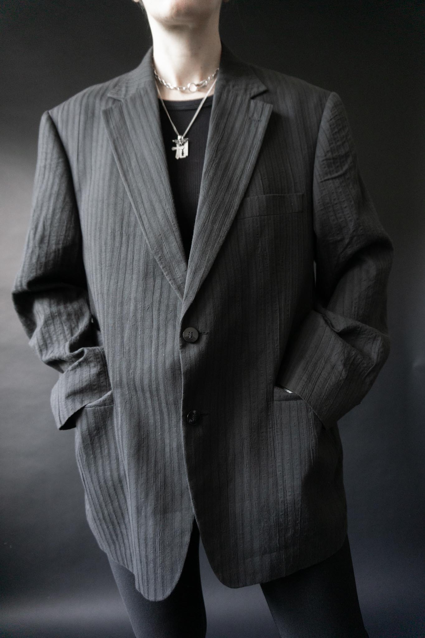  Doris Hartwich Blazer 90s Oversized Anthrazit Baumwolle