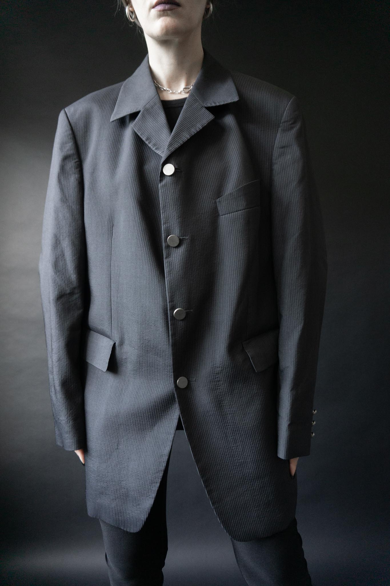 Doris Hartwich Blazer Vintage 90s Schwarz Baumwolle Oversized