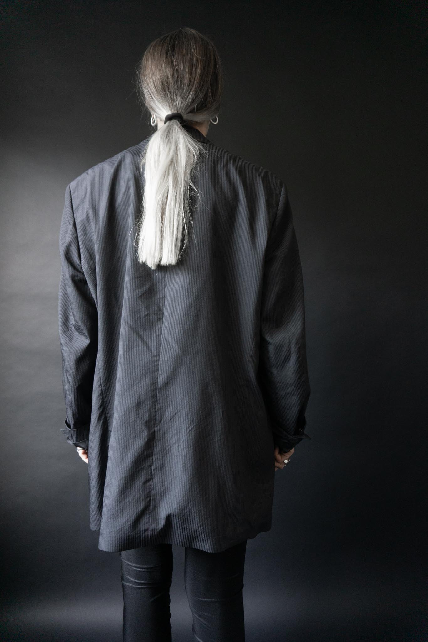 Doris Hartwich Blazer Vintage 90s Schwarz Baumwolle Oversized