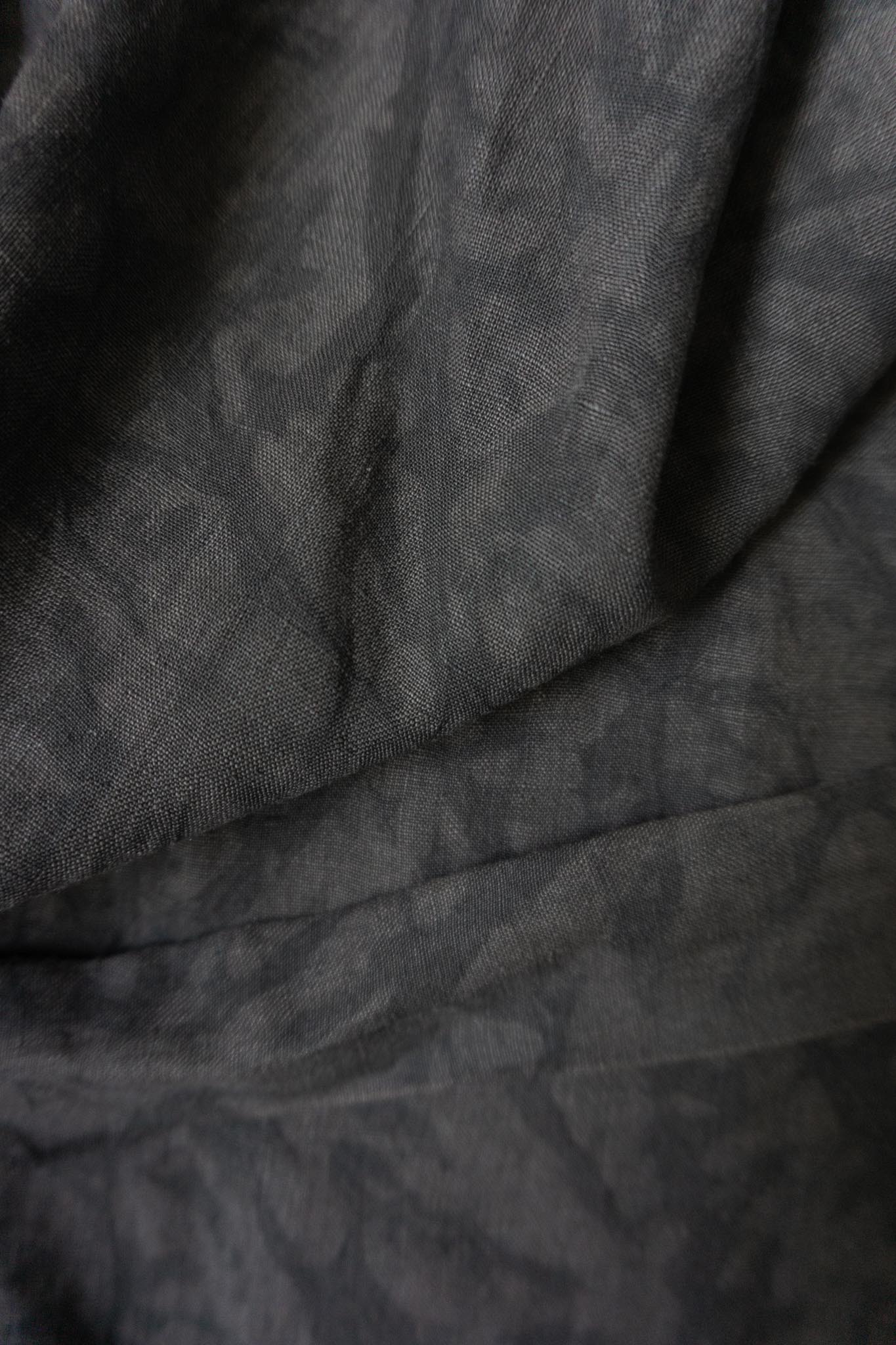 Annette Goertz Vintage Jacke aus Leinen, braun-schwarz mit Marmormuster & Gürtel