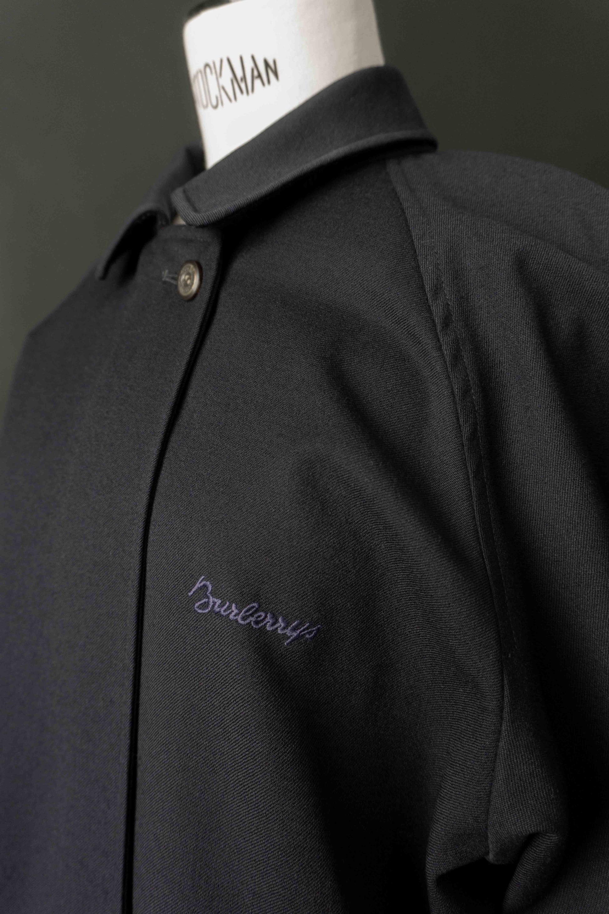 Vintage Burberry Blouson aus Wolle in Navy mit Stickerei und Nova Check Innenfutter