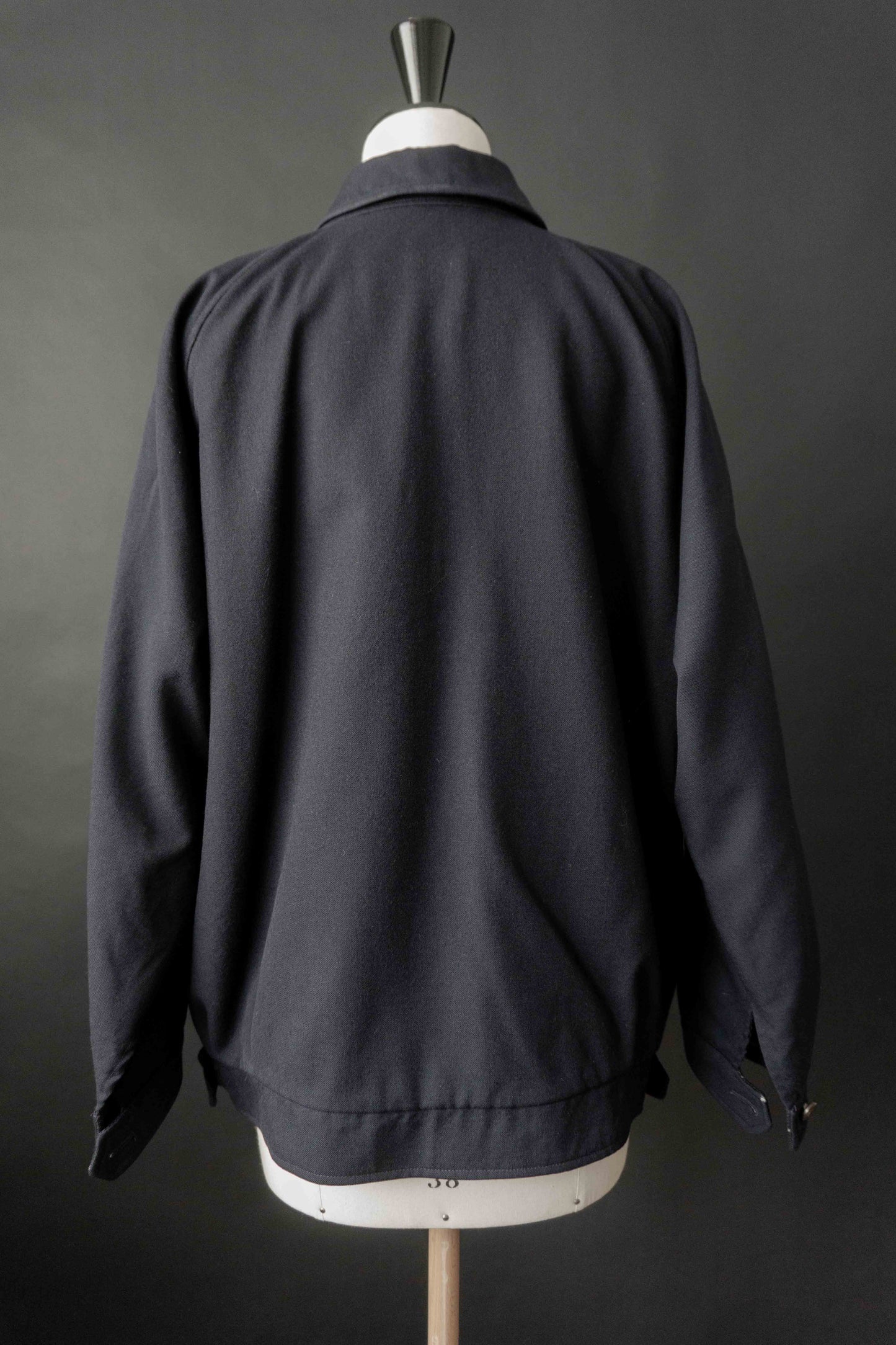 Vintage Burberry Blouson aus Wolle in Navy mit Stickerei und Nova Check Innenfutter