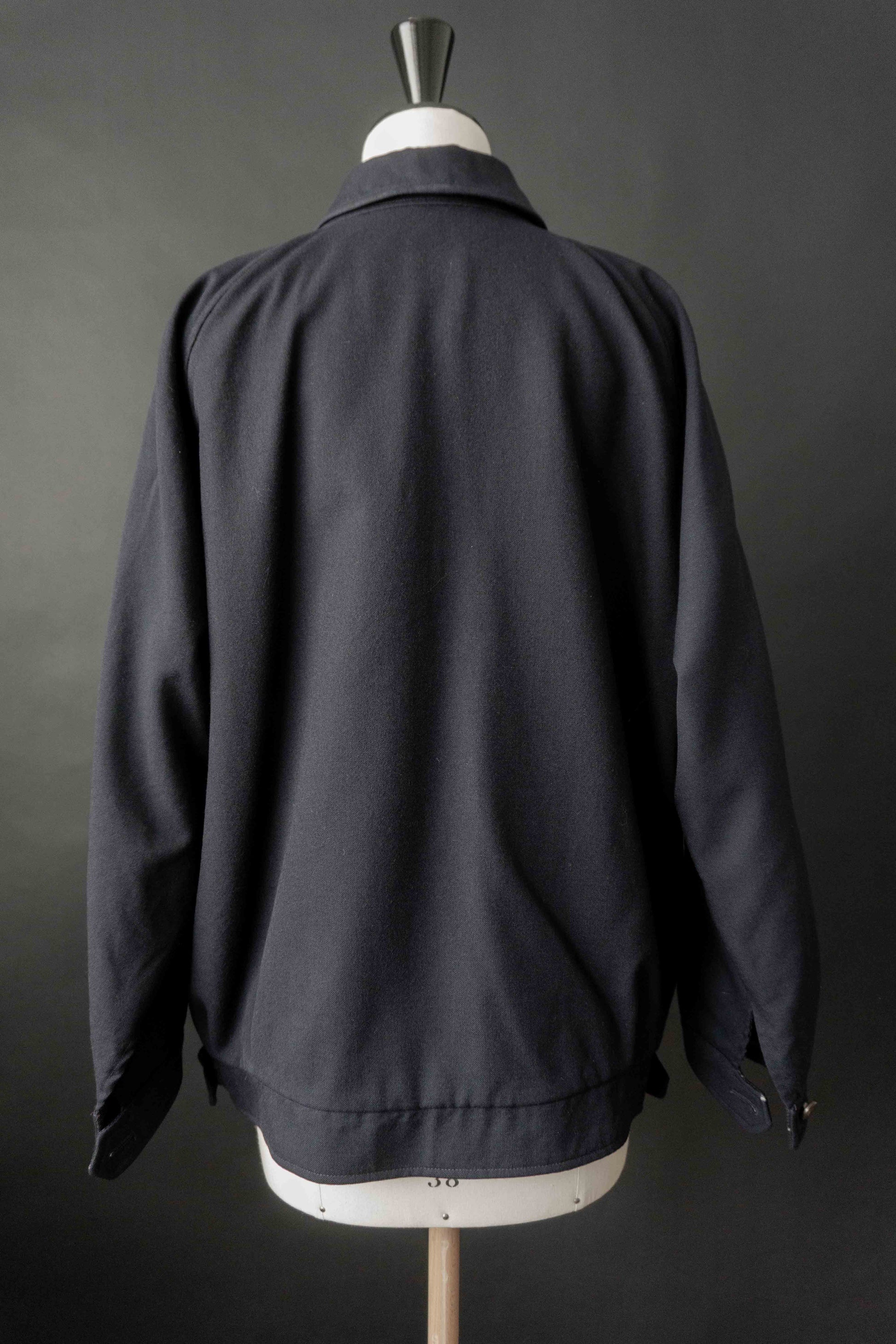 Vintage Burberry Blouson aus Wolle in Navy mit Stickerei und Nova Check Innenfutter