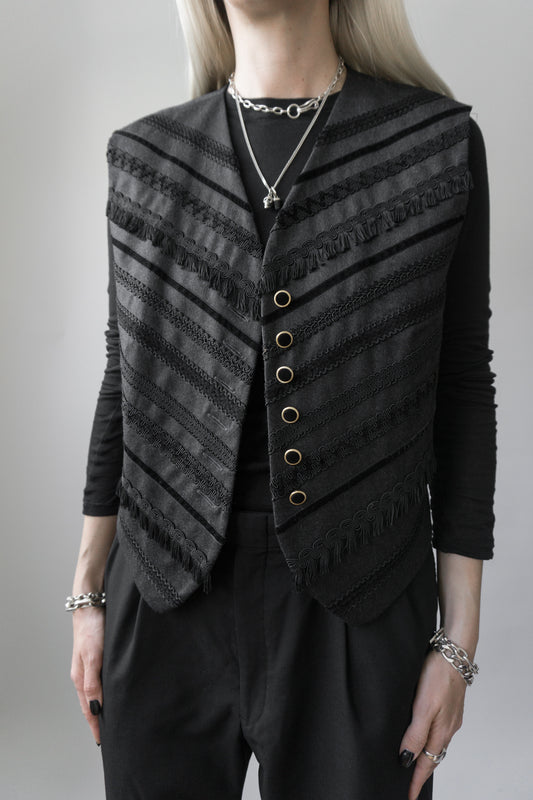 Vest Black Gray