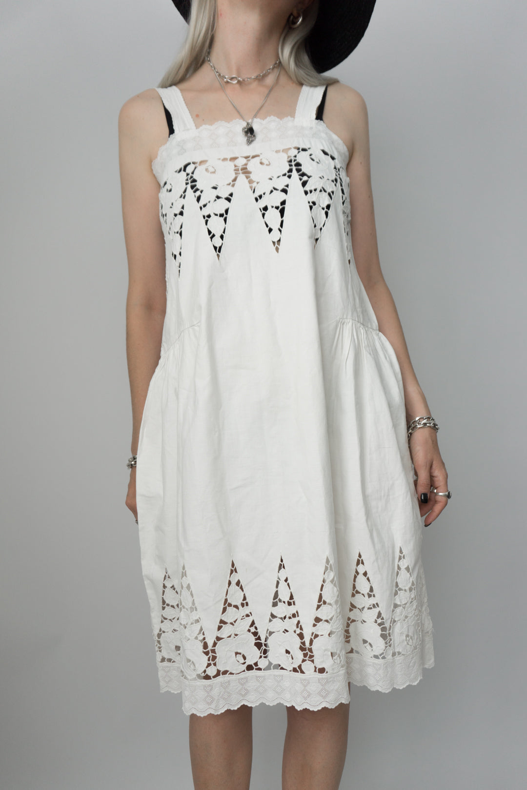 Sommerkleid Weiß Antik