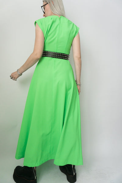 70s Kleid Neongrün