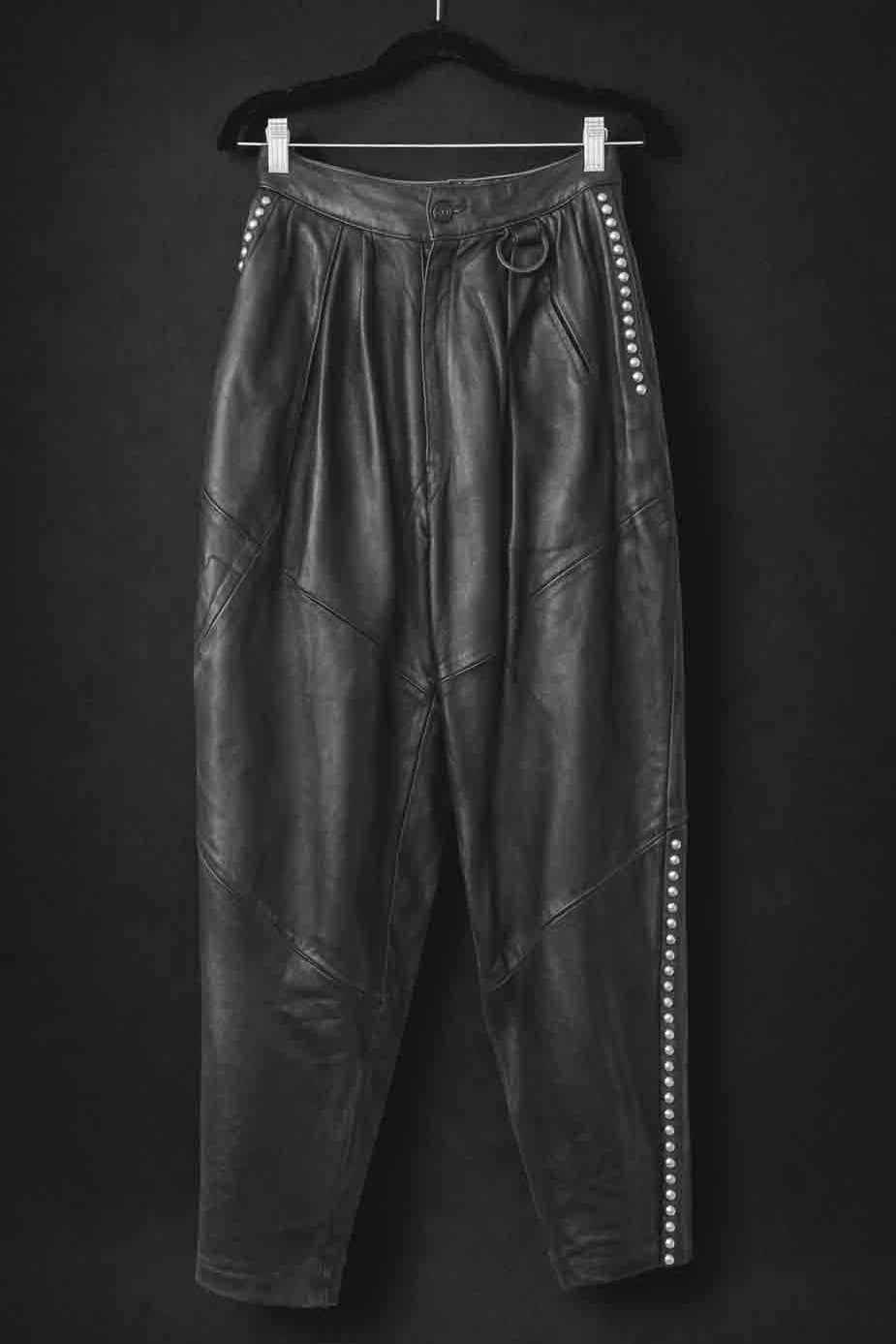 Vintage 80s Lederhose, Schwarz, XS–S theplaincircle vintage