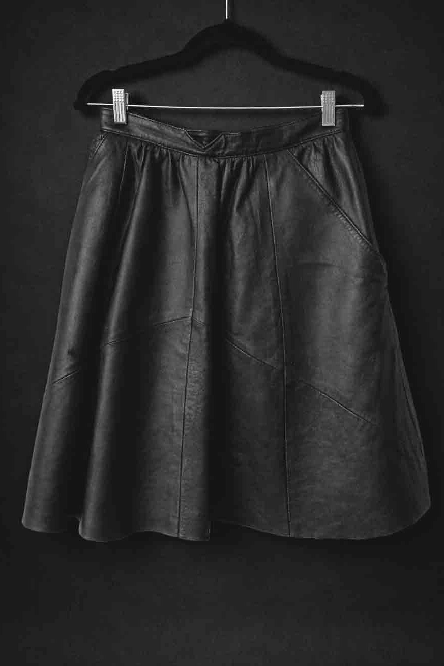 Lederrock Schwarz XS–S theplaincircle vintage