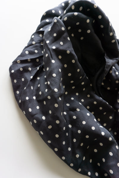 Cloth Navy White Dots Silk