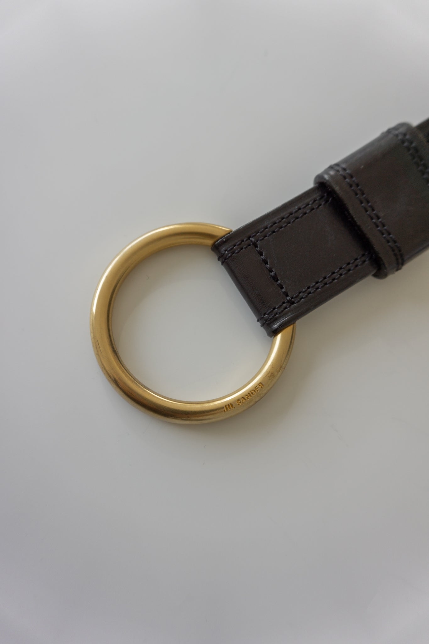 Leather belt Jil Sander Black 90