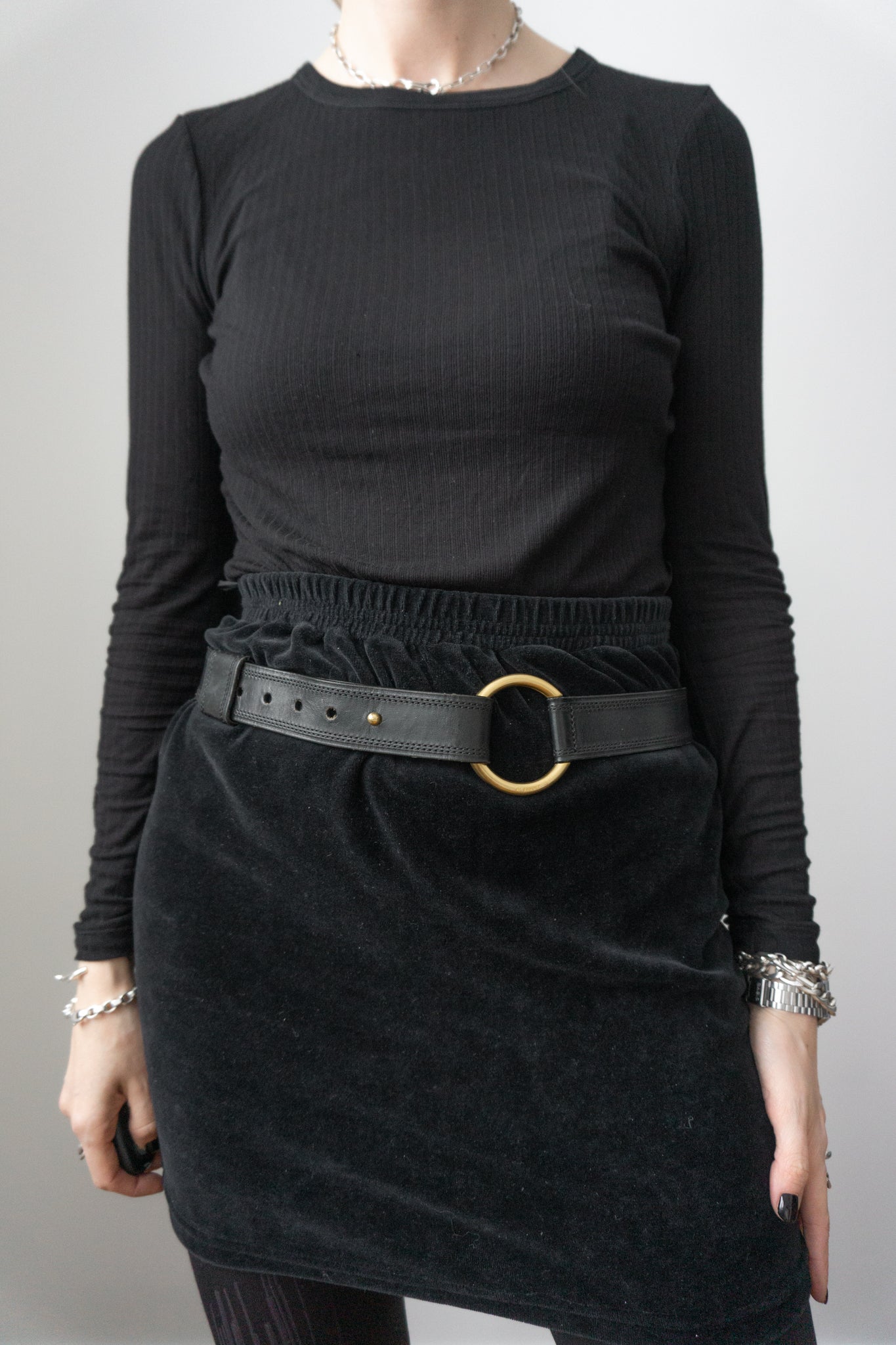 Leather belt Jil Sander Black 90