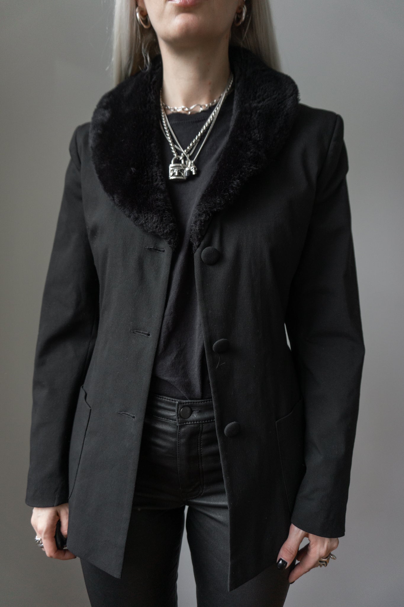 Gothic Blazer Fake Fur