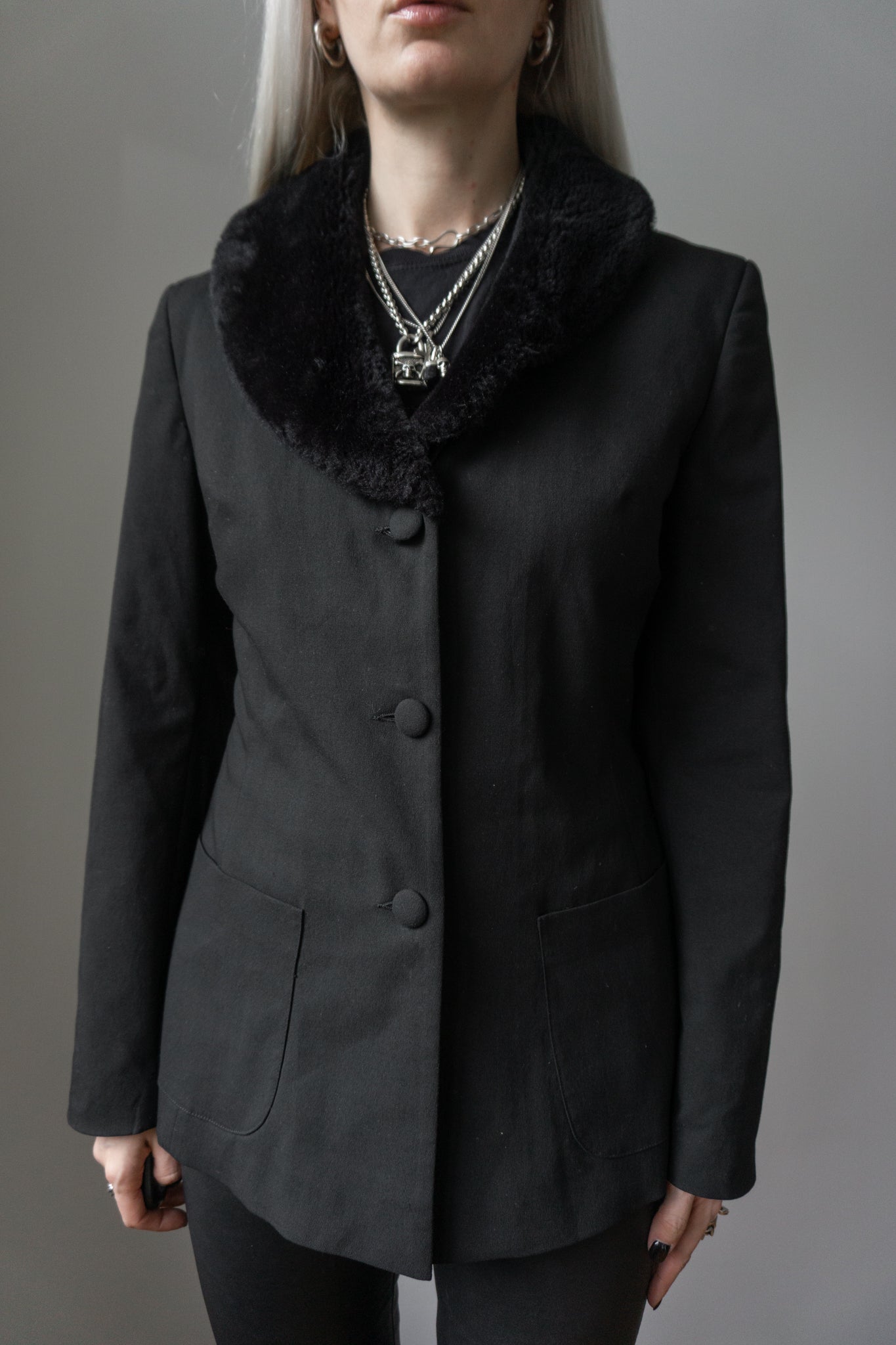 Gothic Blazer Fake Fur