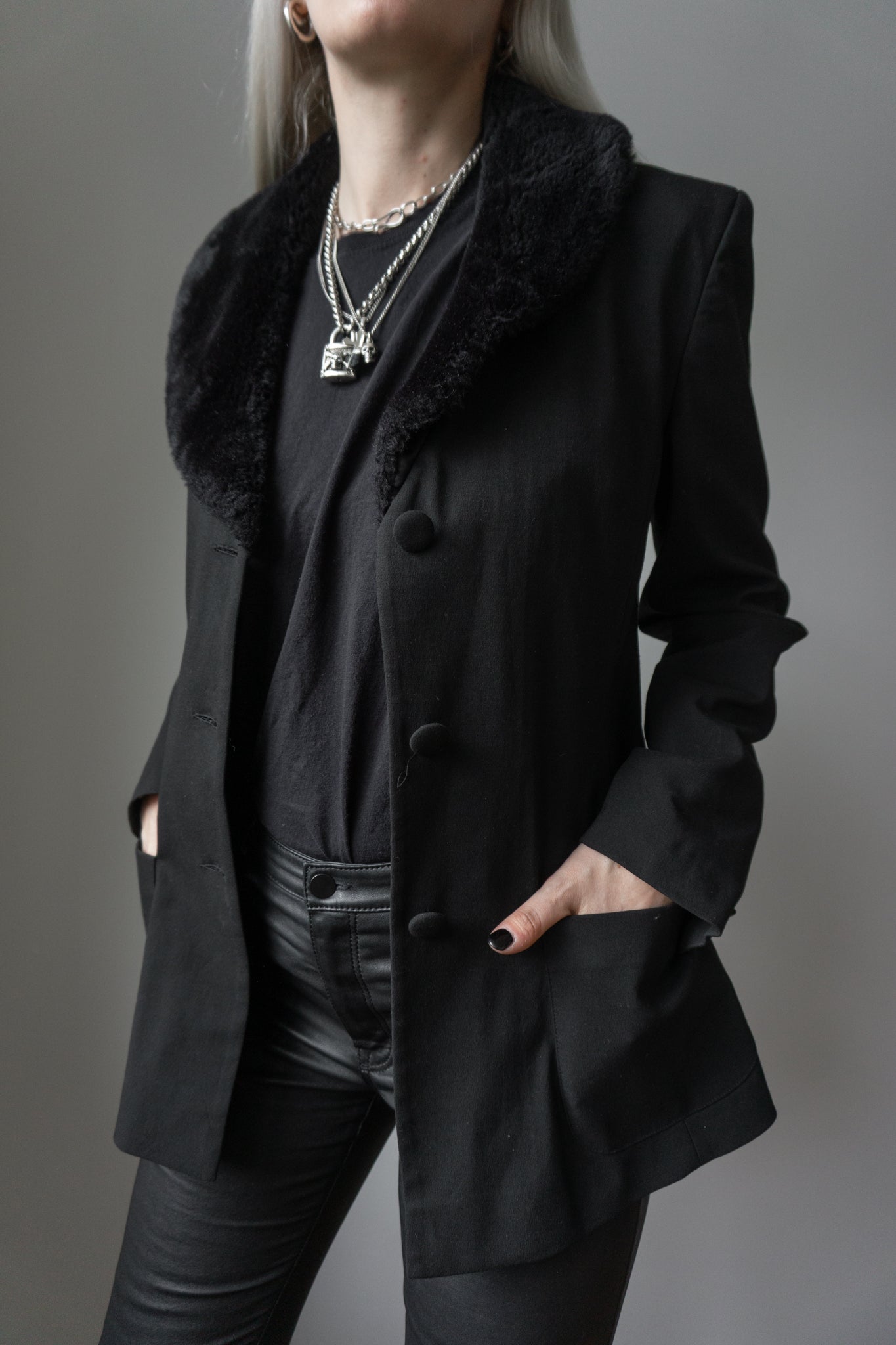 Gothic Blazer Fake Fur