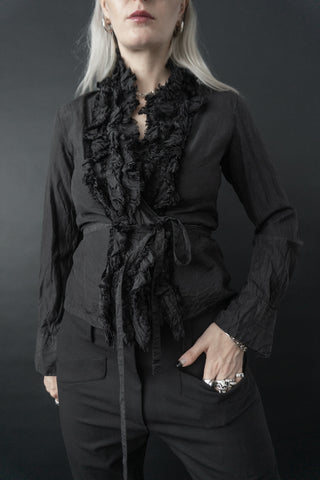 Witchy blouse ruffle silk