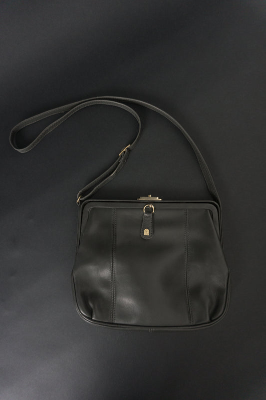 Anthracite leather bag