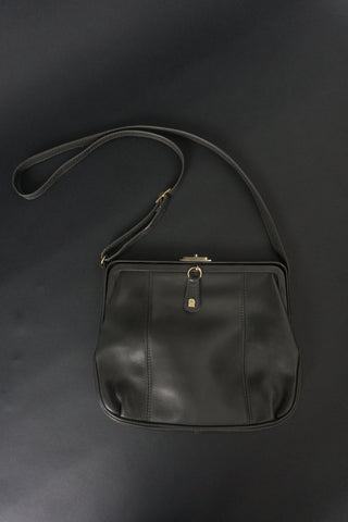 Anthracite leather bag