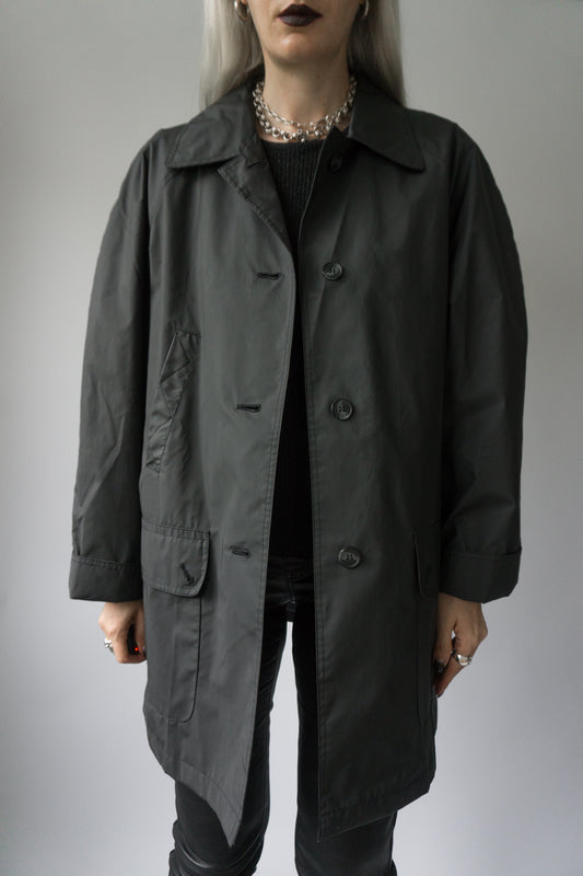 Black raincoat