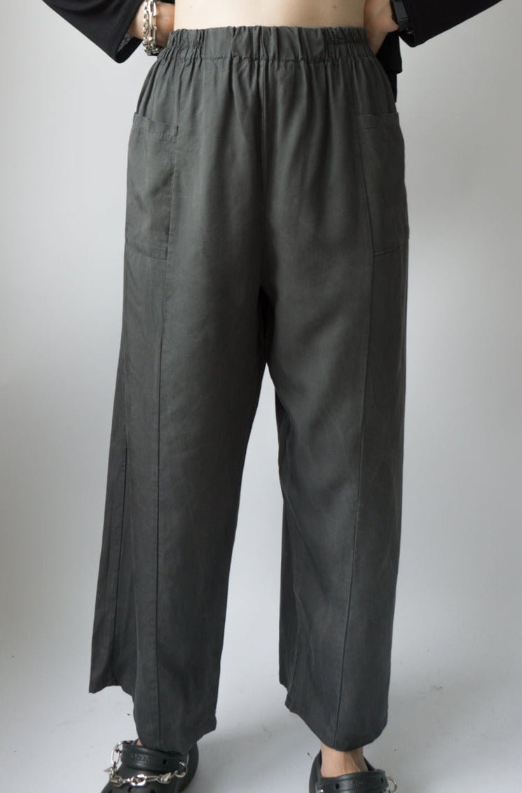 Trousers Washed Gray Tencel