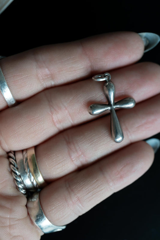 Vintage Kreuz Anhänger 925 Sterling Silber theplaincircle vintage