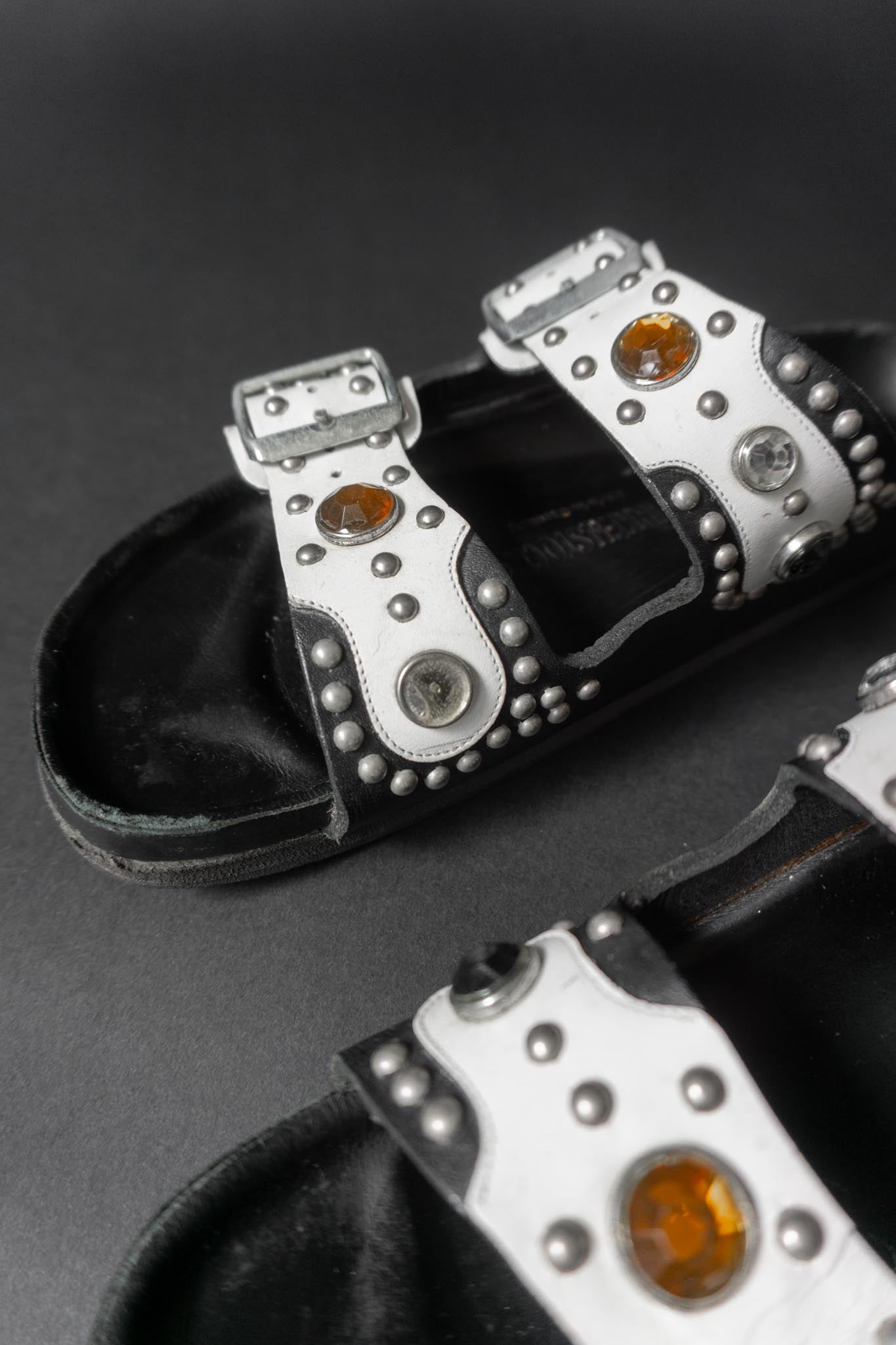 Vintage Birkenstock Sandalen mit Strass & Nieten aus der Heidi Klum Edition 2005 – Größe 41