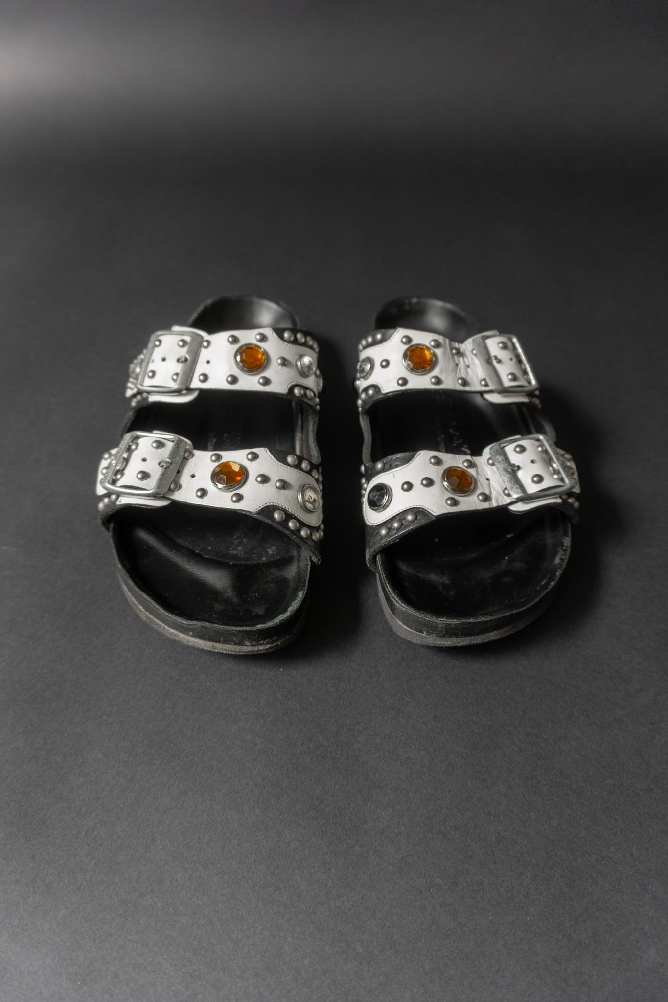 Vintage Birkenstock Sandalen mit Strass & Nieten aus der Heidi Klum Edition 2005 – Größe 41