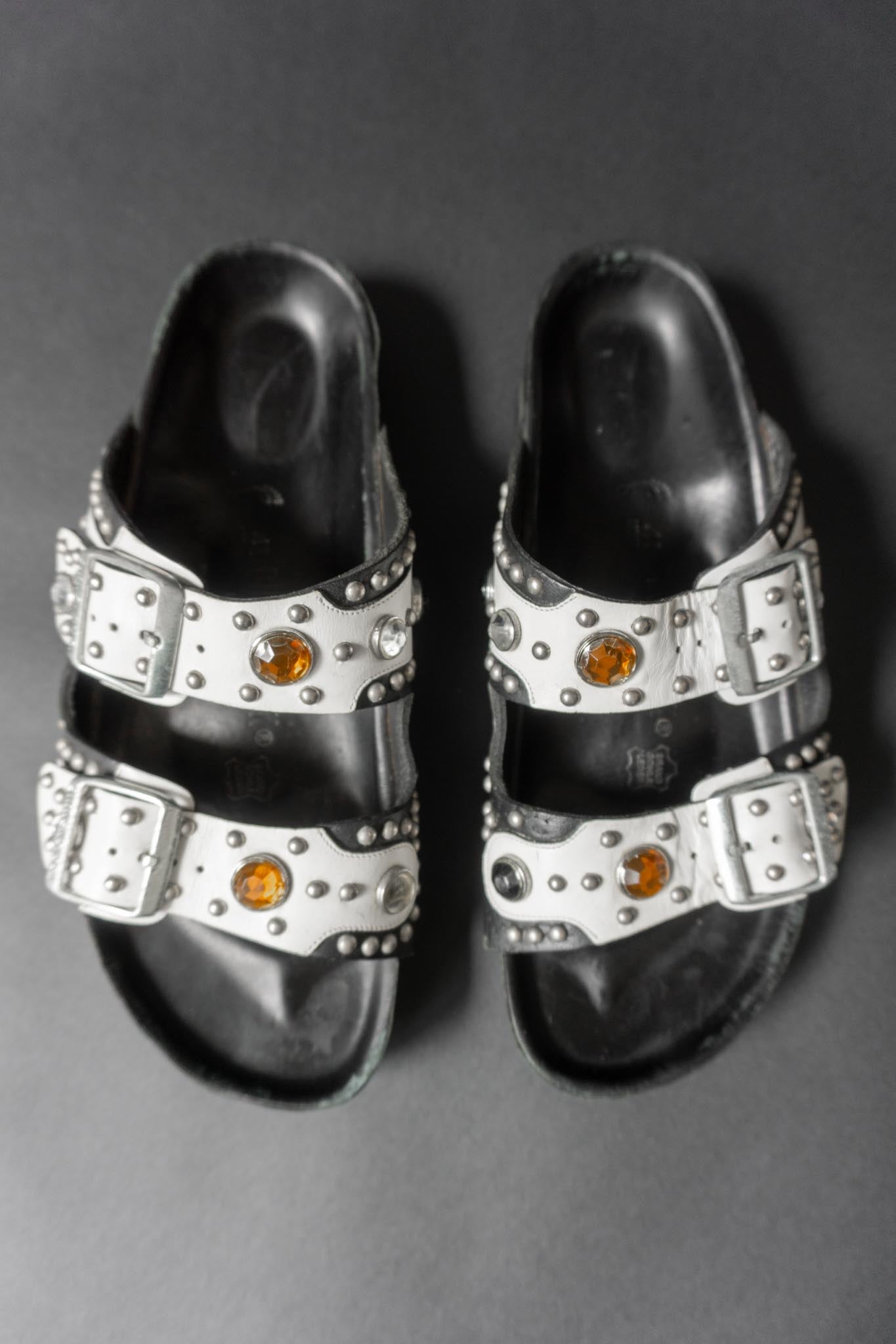 Vintage Birkenstock Sandalen mit Strass & Nieten aus der Heidi Klum Edition 2005 – Größe 41