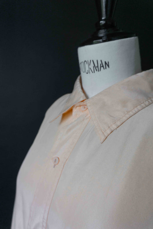 Apricotfarbene Vintage Seidenbluse kurzarm