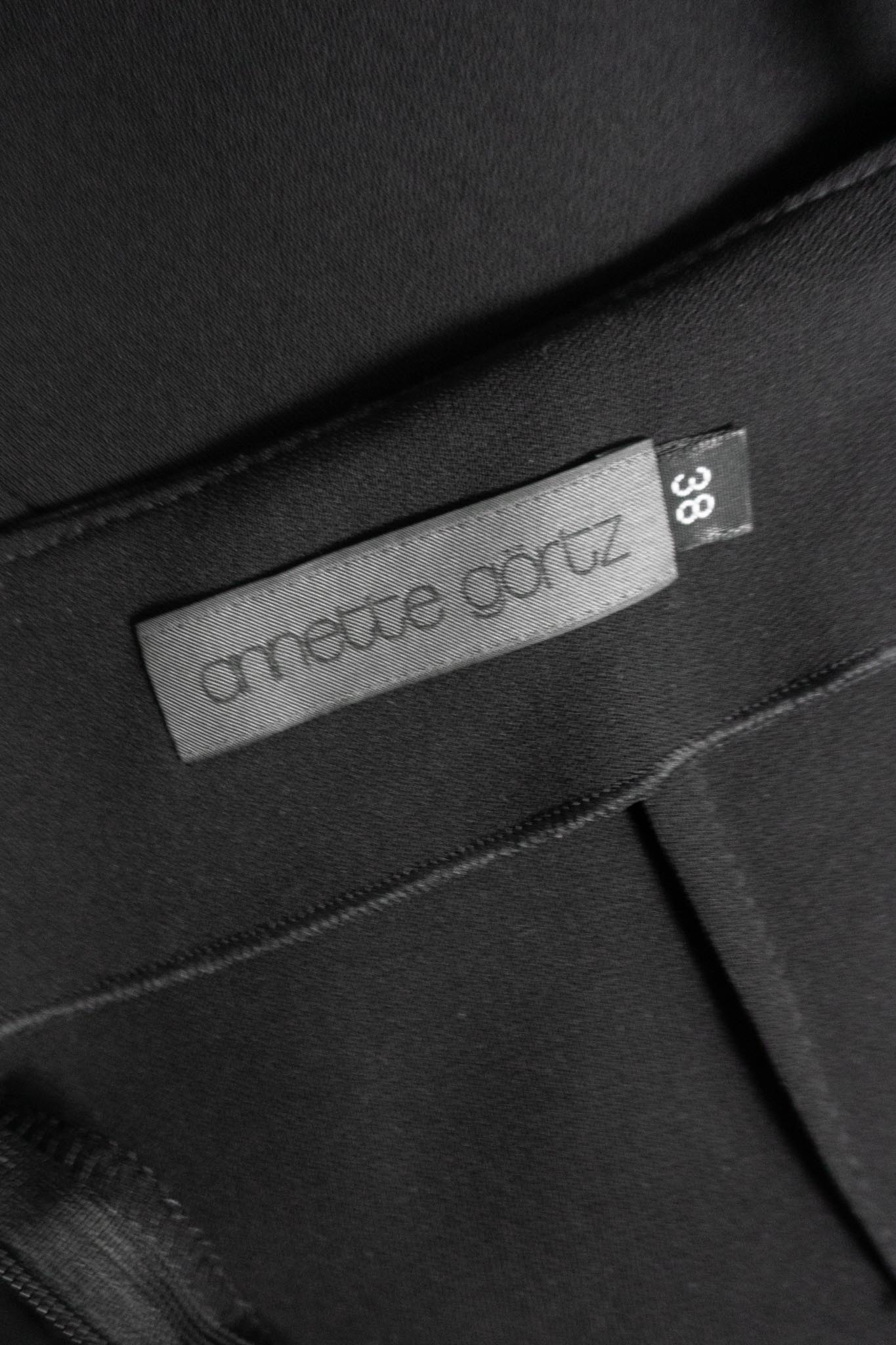 Schwarzer Annette-Goertz-Maxirock mit gefaltetem, ziehharmonikaartigem Saum