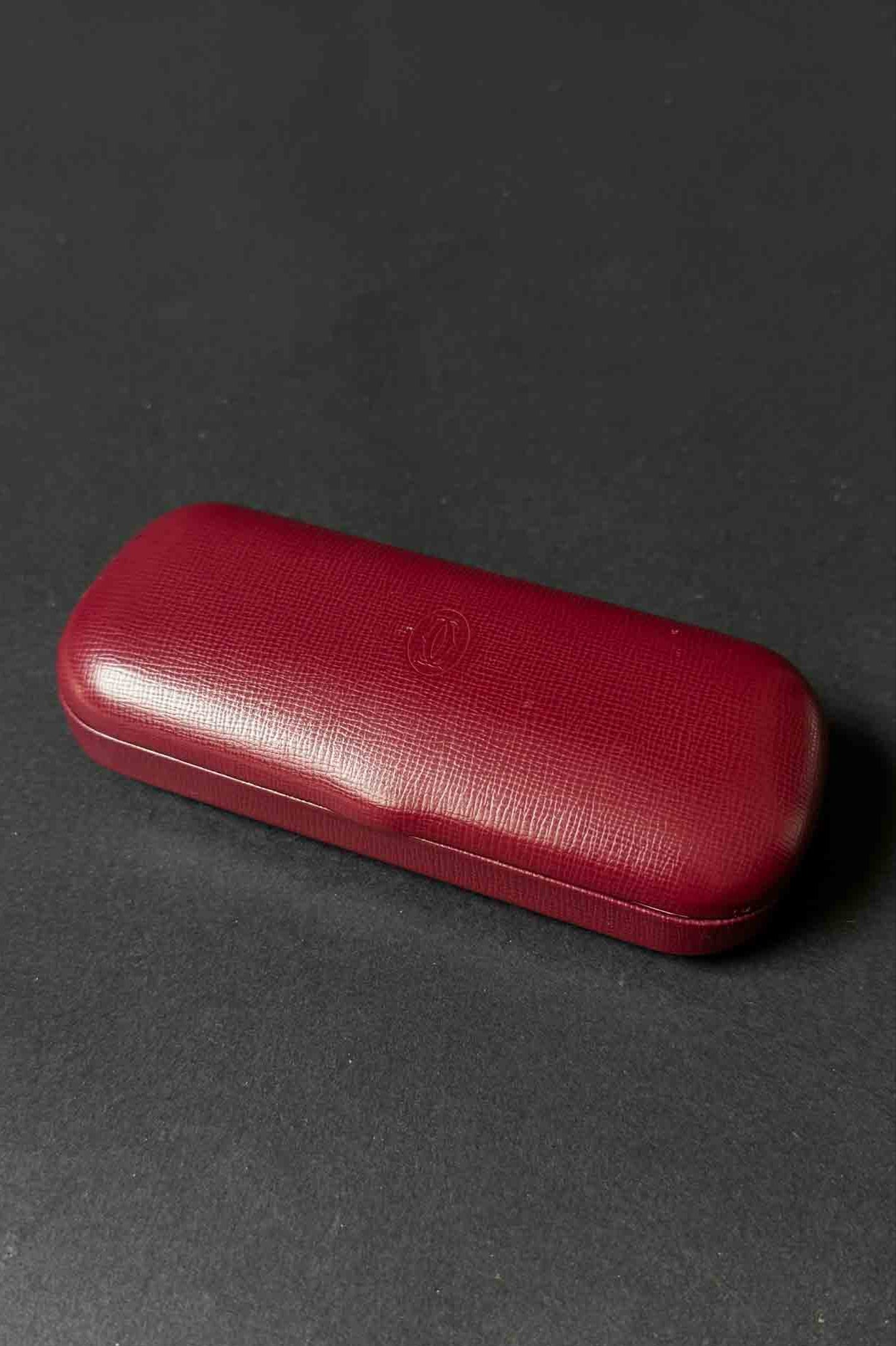Cartier Vintage Brillenetui Hartschale Rot