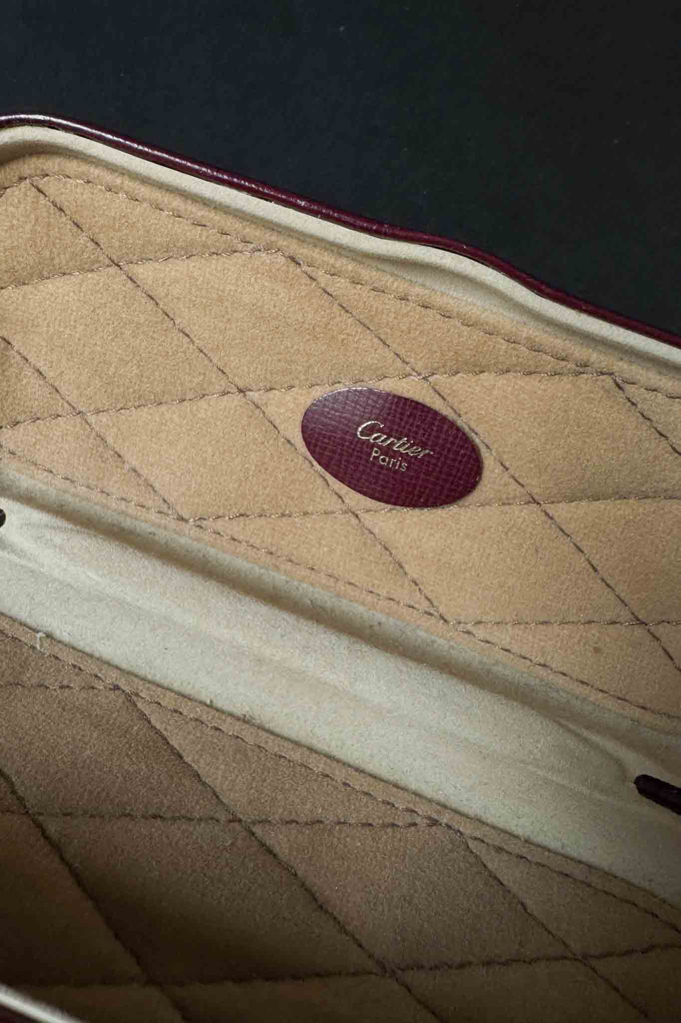 Cartier Vintage Brillenetui Hartschale Rot