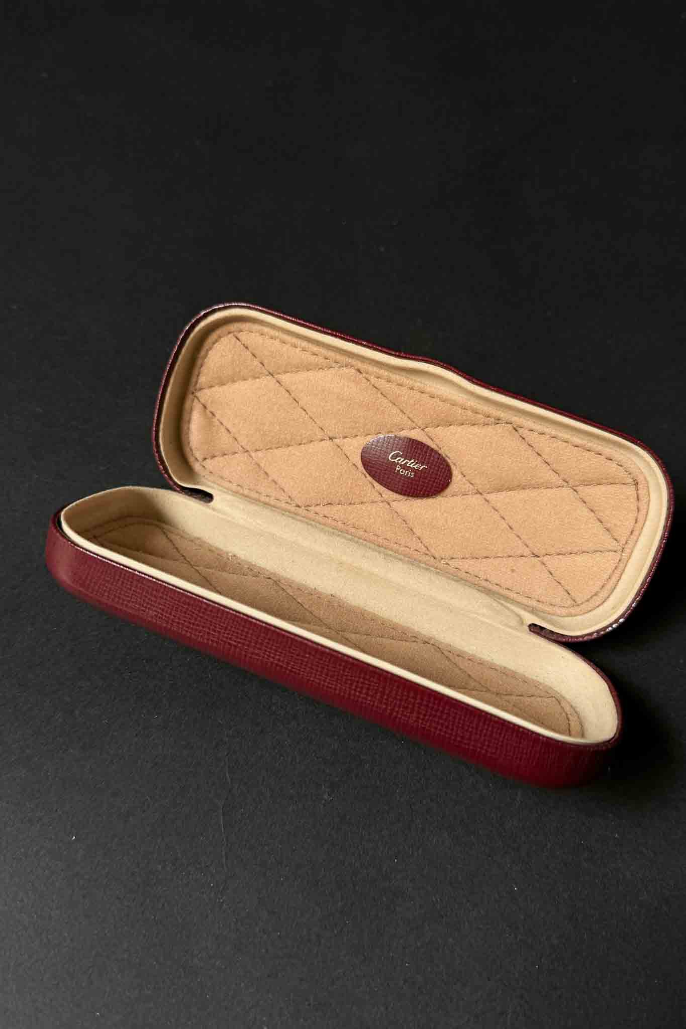 Cartier Vintage Brillenetui Hartschale Rot