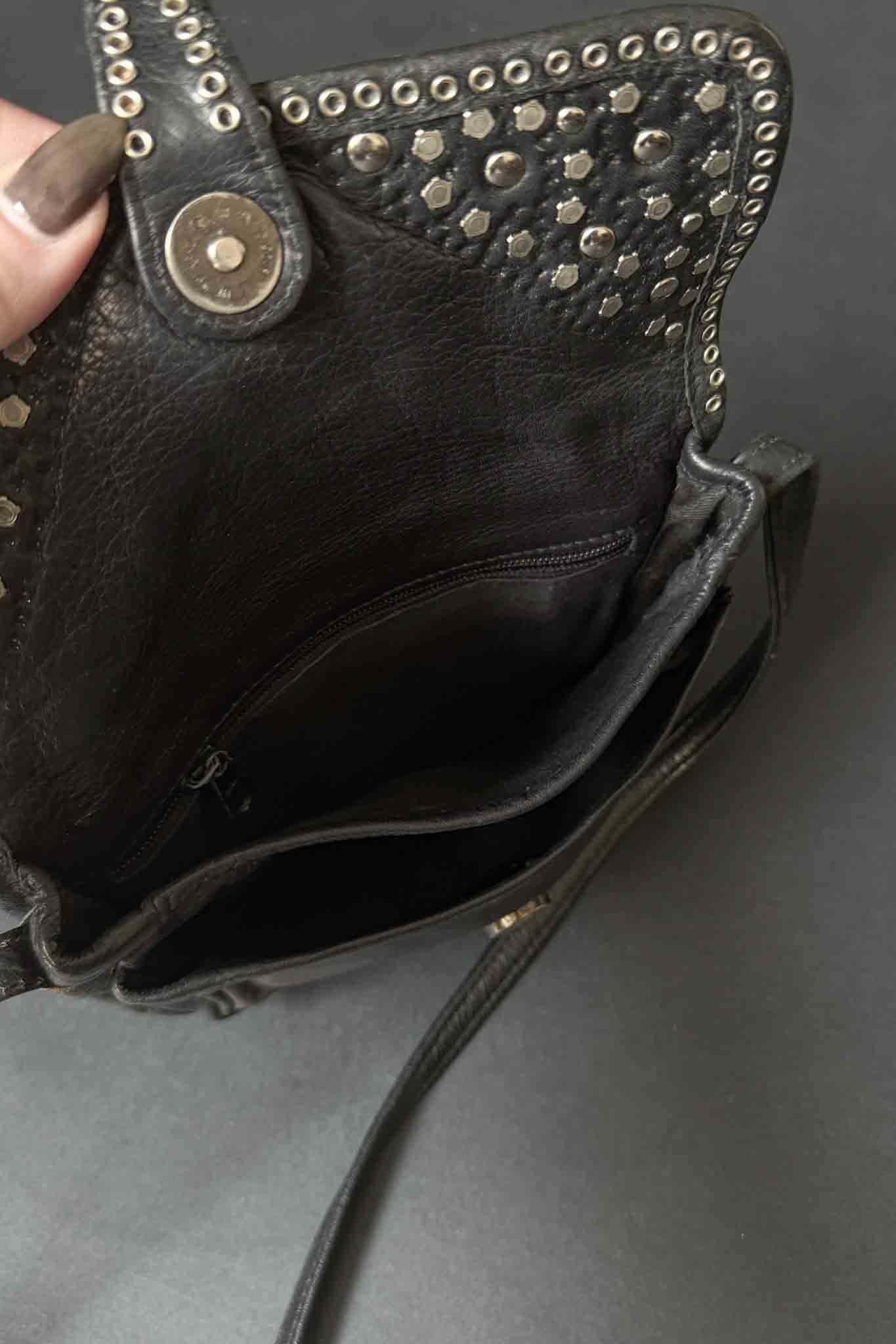 Kolster Vintage Bag Leder mit Nieten