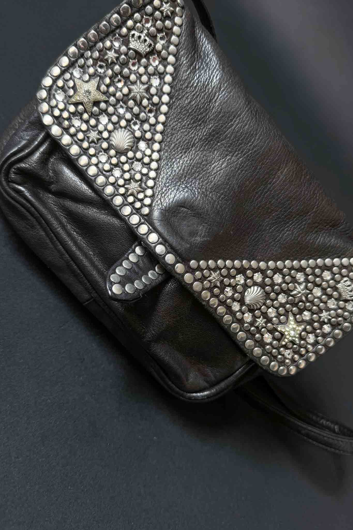 Kolster Vintage Bag Leder mit Nieten