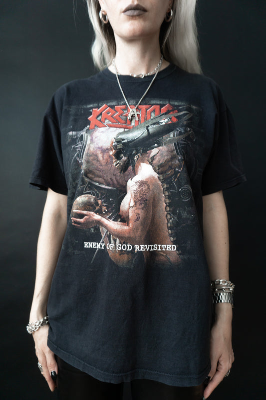 Schwarzes T-Shirt von der 2007 European Tour der Metalband Kreator.