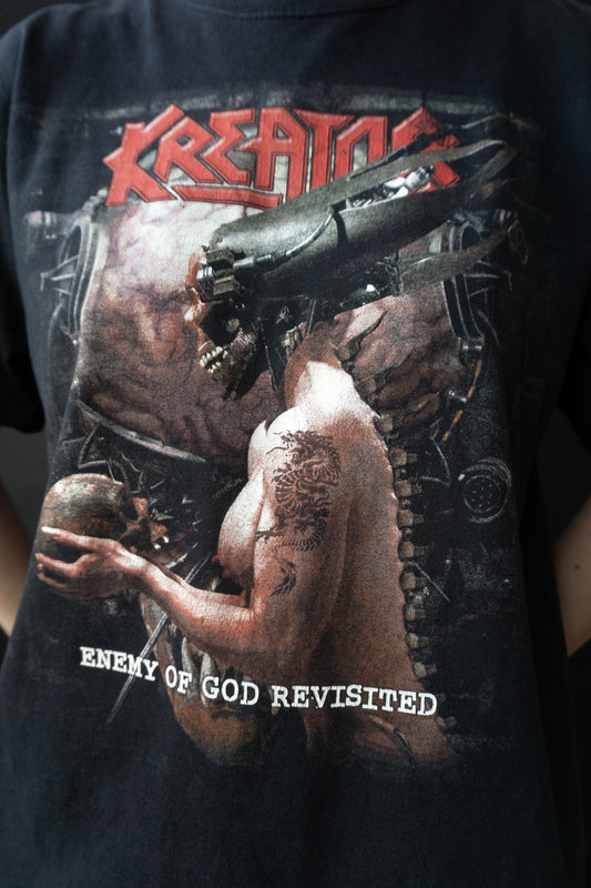 Schwarzes T-Shirt von der 2007 European Tour der Metalband Kreator.