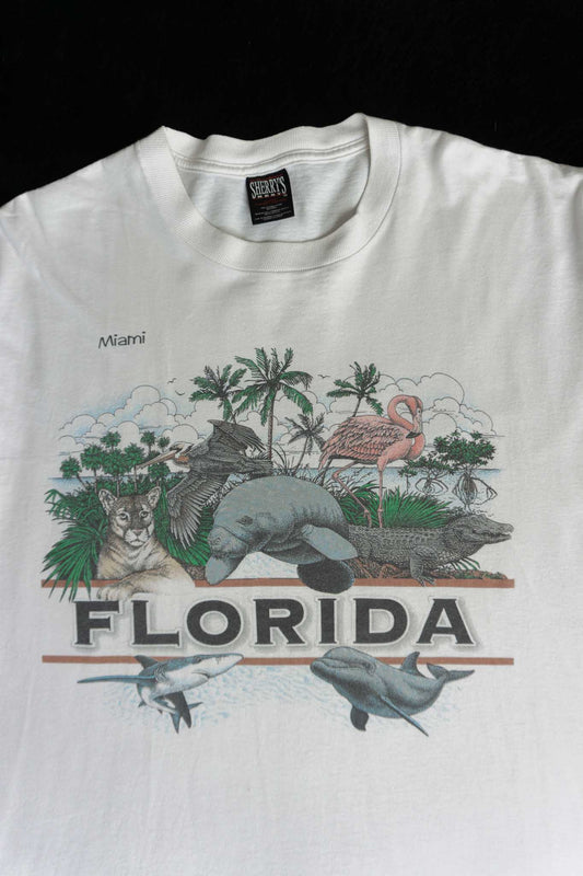 Oversized Vintage T-Shirt mit Miami-Florida-Print – 90s Looka