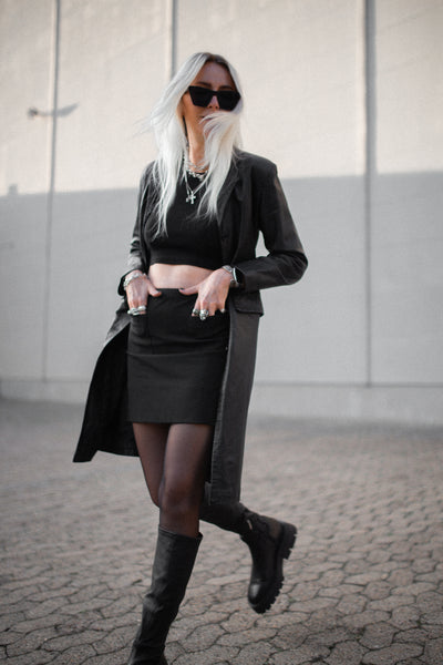 Chanel skirt black designer