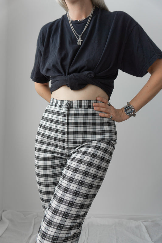 Trousers, check, S–M