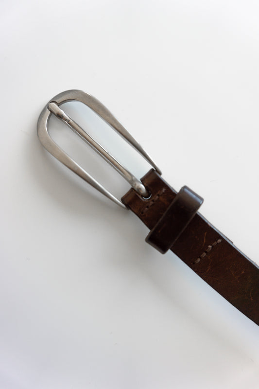 Ledergürtel, Braun, 75 - theplaincircle vintage